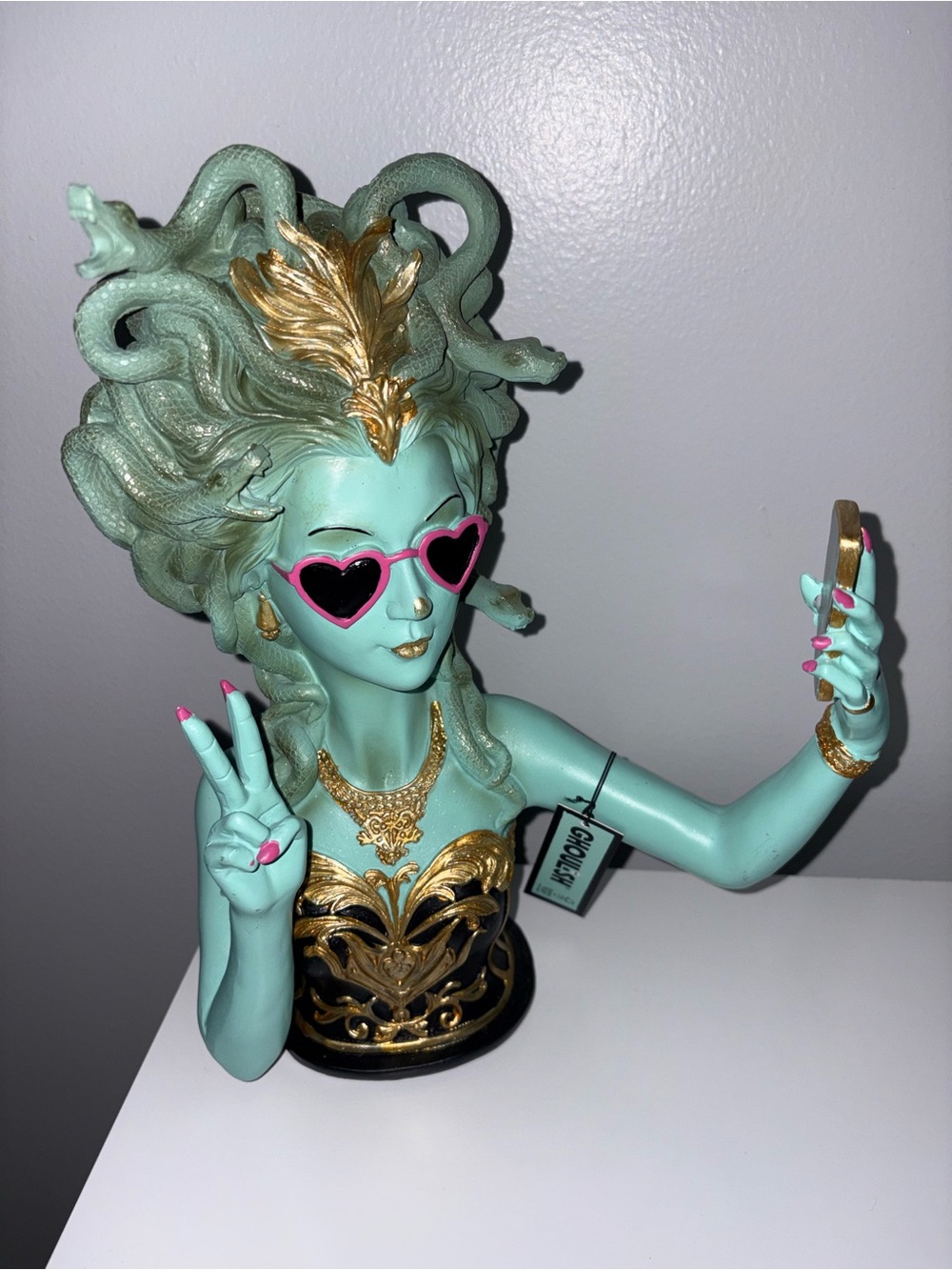 Summerween Ghoulish Medusa Taking A Selfie 12"Halloween Figurine